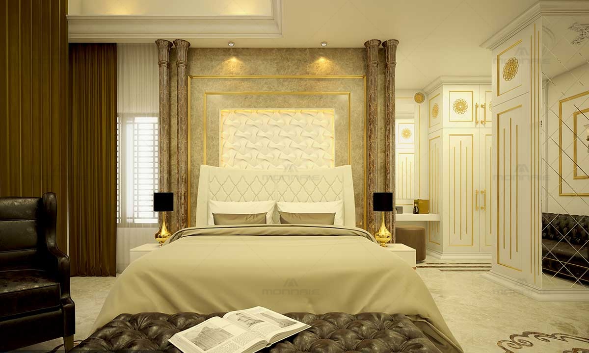 Luxury bed room interiors