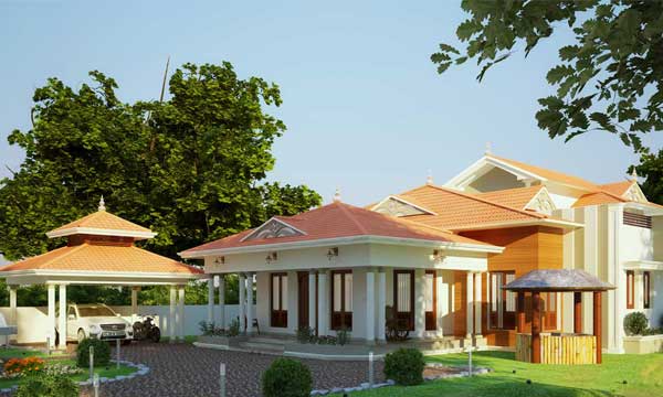 traditional home design in Kollam