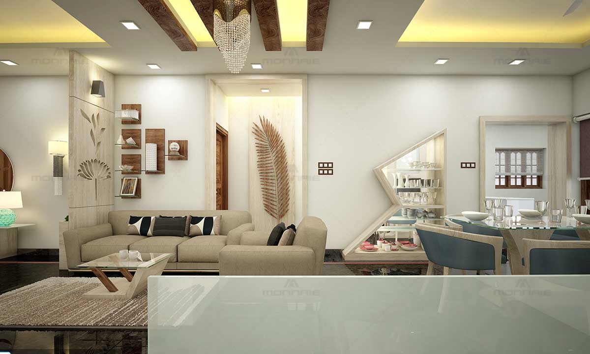 Classy Living Room Furnitures, Wall Decor & False Ceiling