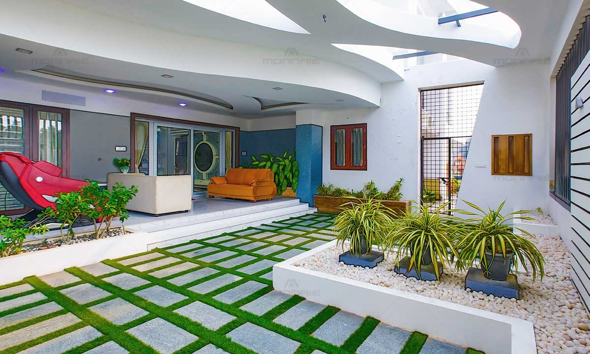 Home Courtyard Landscape Ideas - Monnaie Architects