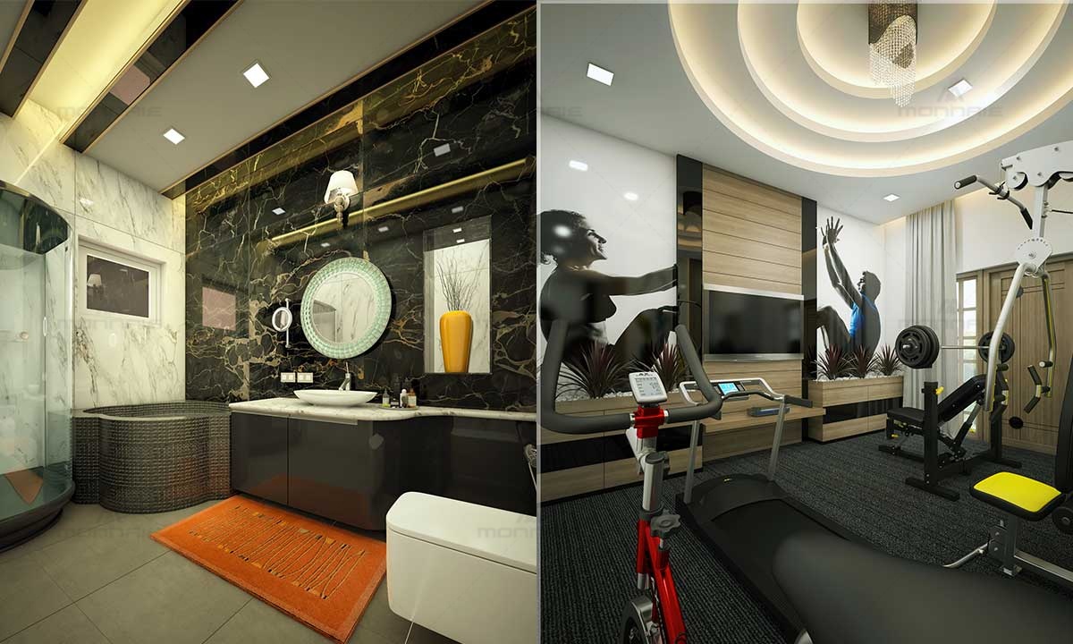Luxury Bathroom Designs Tiles & Ideas, Gym/Workout Space