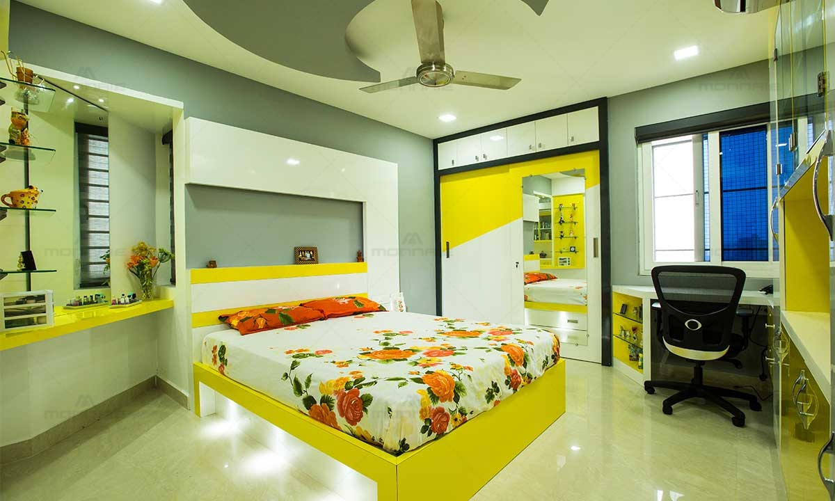 Bedroom Color Combination Ideas - Best Home Designers In Kerala