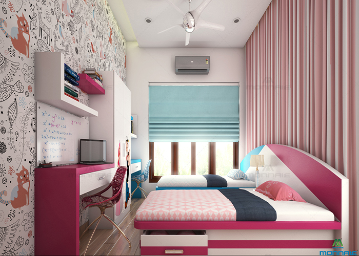 bedroom interior designers in kochi - Monnaie architects & Interiors