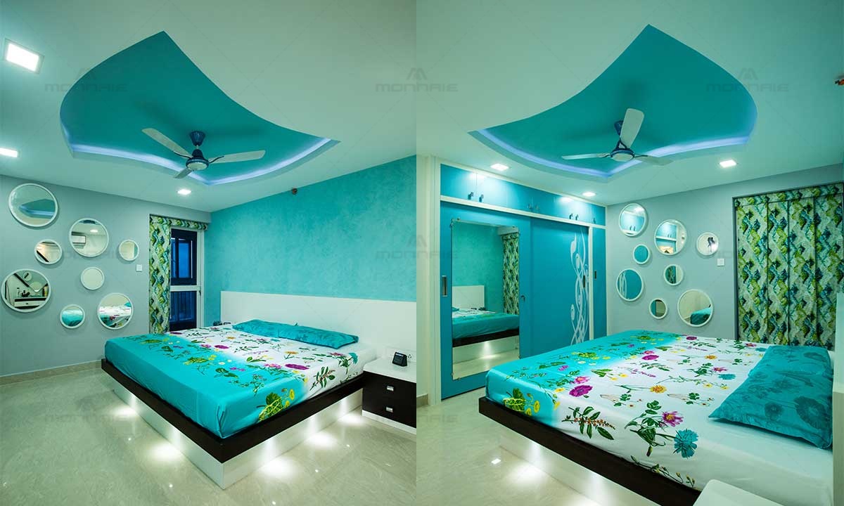 Best Bedroom Colour Combination Photos - Top Interior designers in Kerala