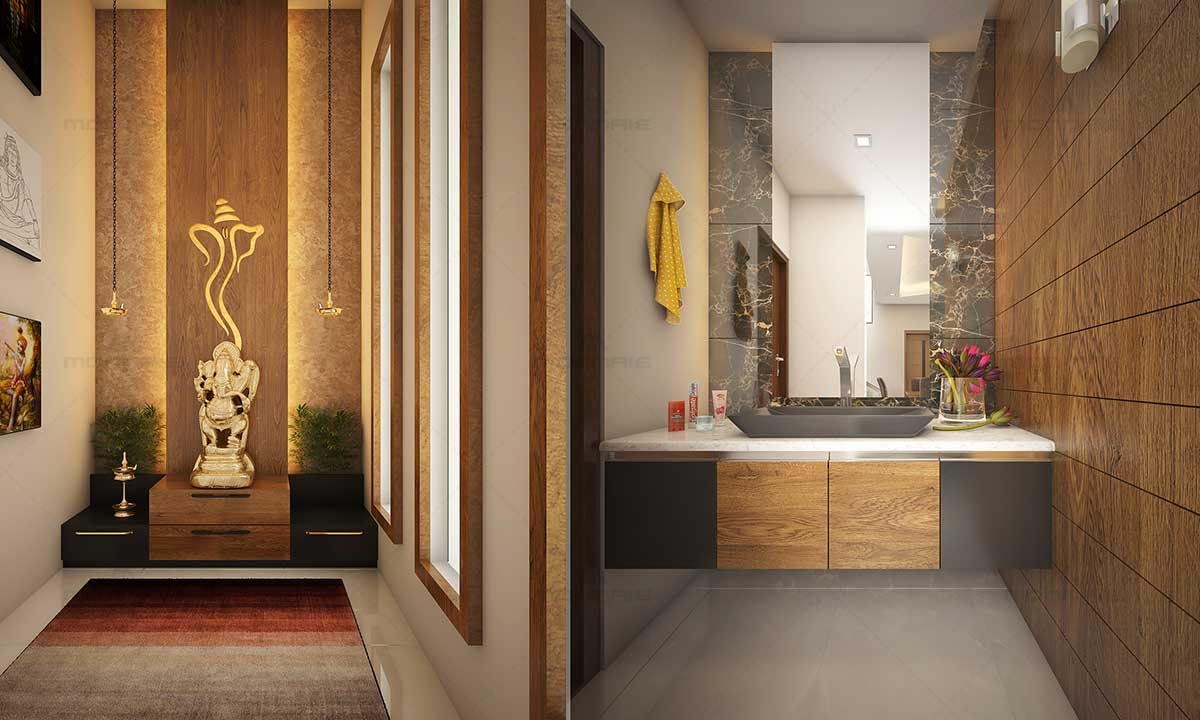Interior Design For Pooja Room Wall (pooja-wall-wash-area)