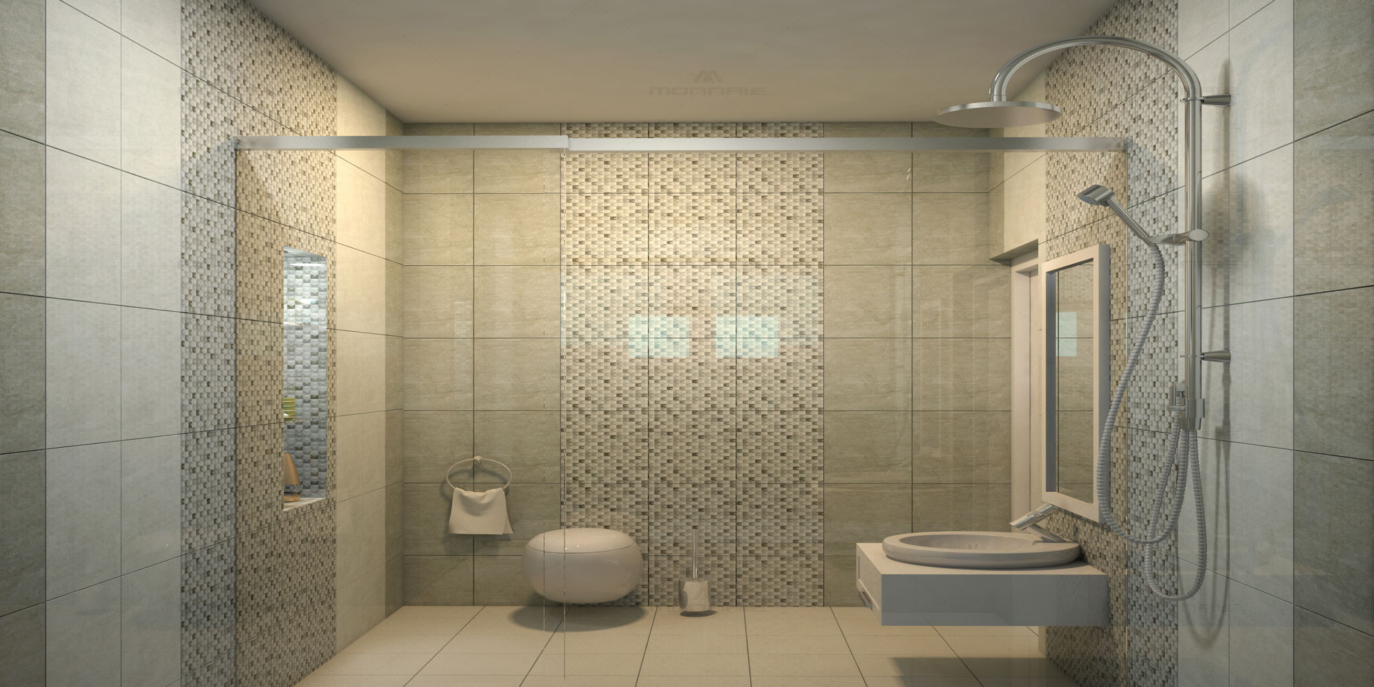 Bathroom Interiors in Ernakulam - Monnaie Achitects & Interiors