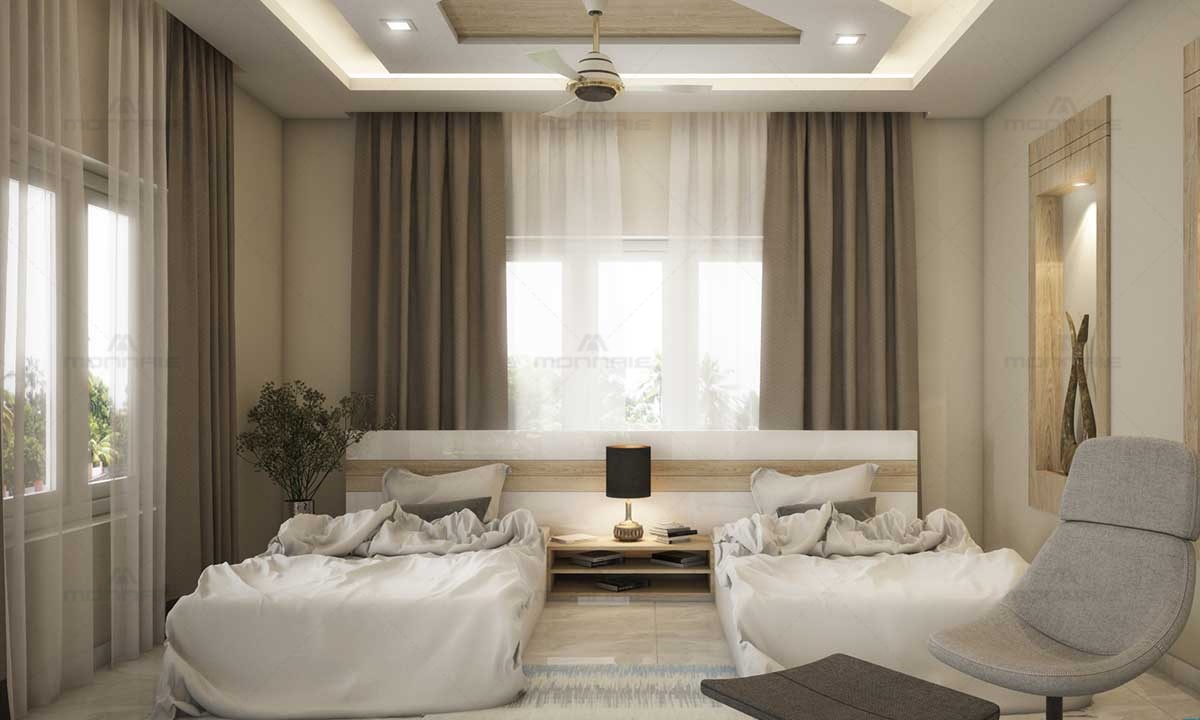 Bedroom Curtain Designs & Ideas - Monnaie Interiors