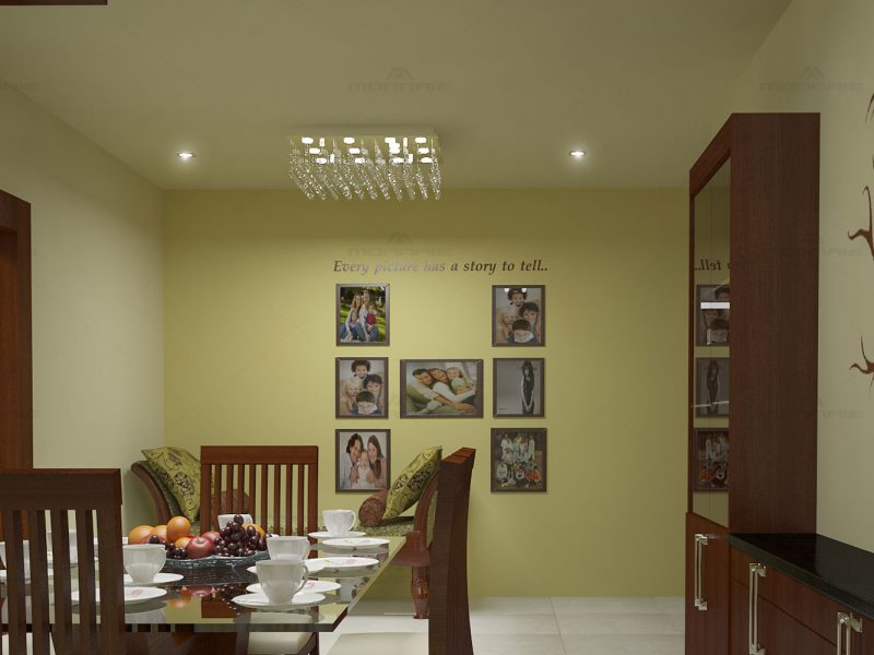 Dining Room interiors in Kottayam