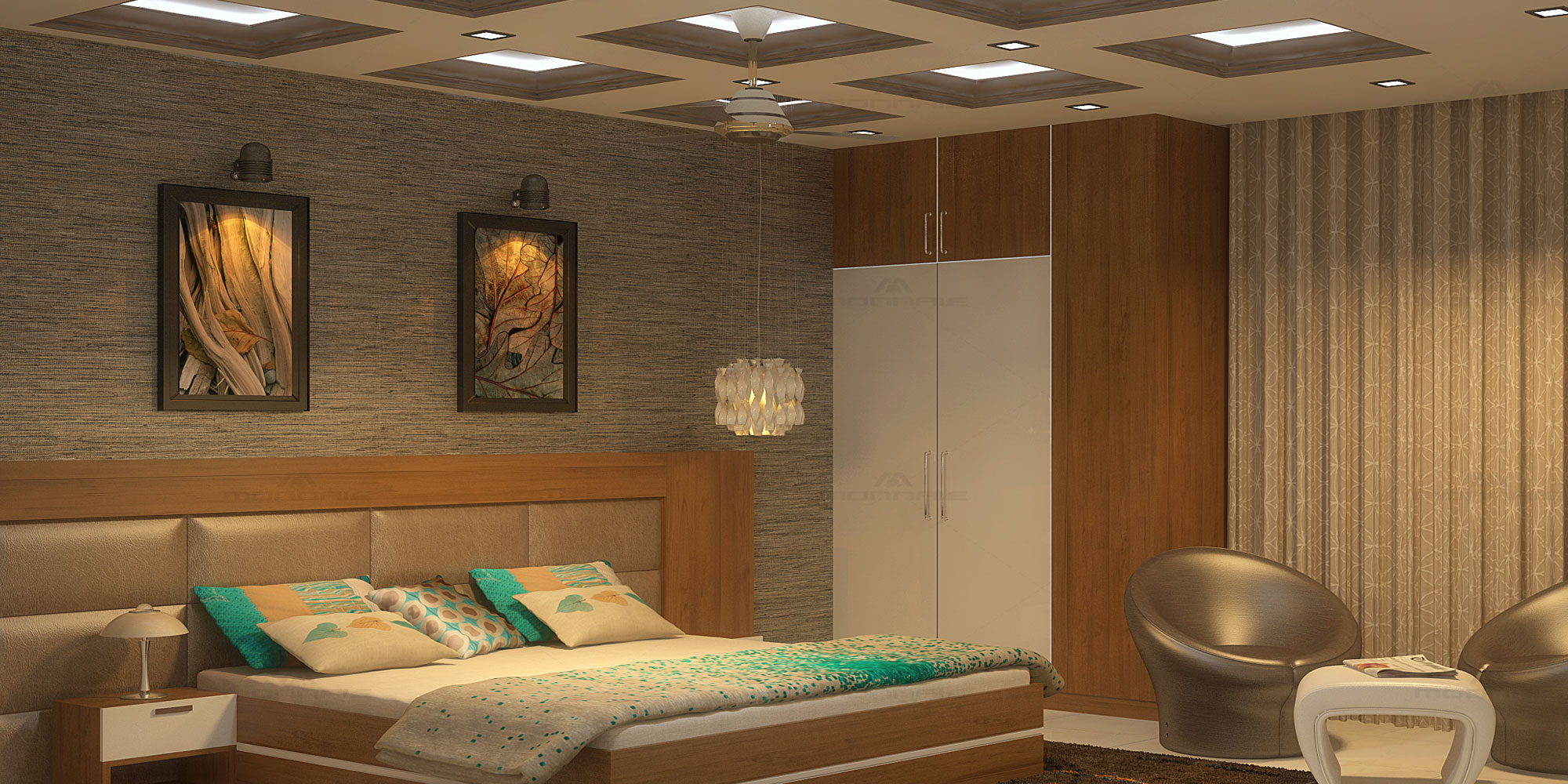 Exterior & interiors designers in Kannur Villa bedroom interior designing
