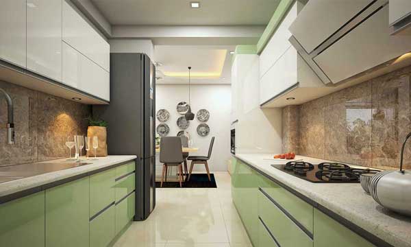 Modular kitchen interiors - Monnaie architects and interiors