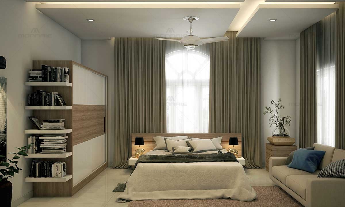 Simple Bedroom Design Ideas - Monnaie Architects & Interiors Kerala